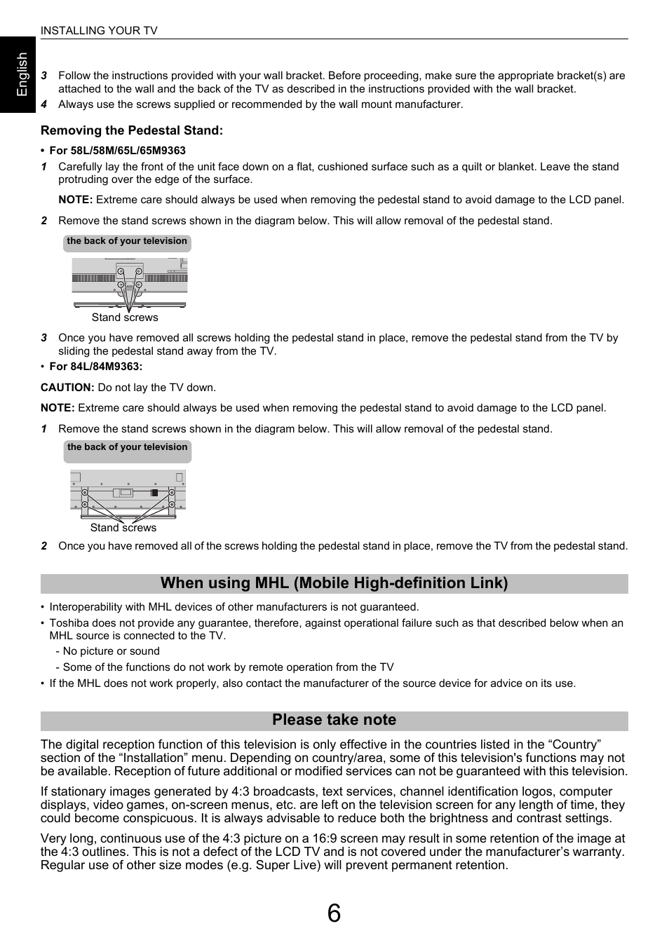 Toshiba M9363 User Manual | Page 6 / 106