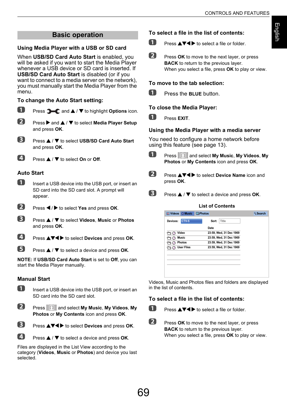 Basic operation | Toshiba M9363 User Manual | Page 69 / 106