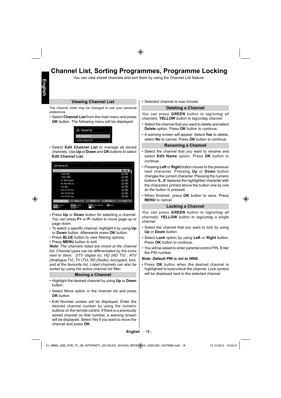 English | Toshiba BL712 User Manual | Page 19 / 44