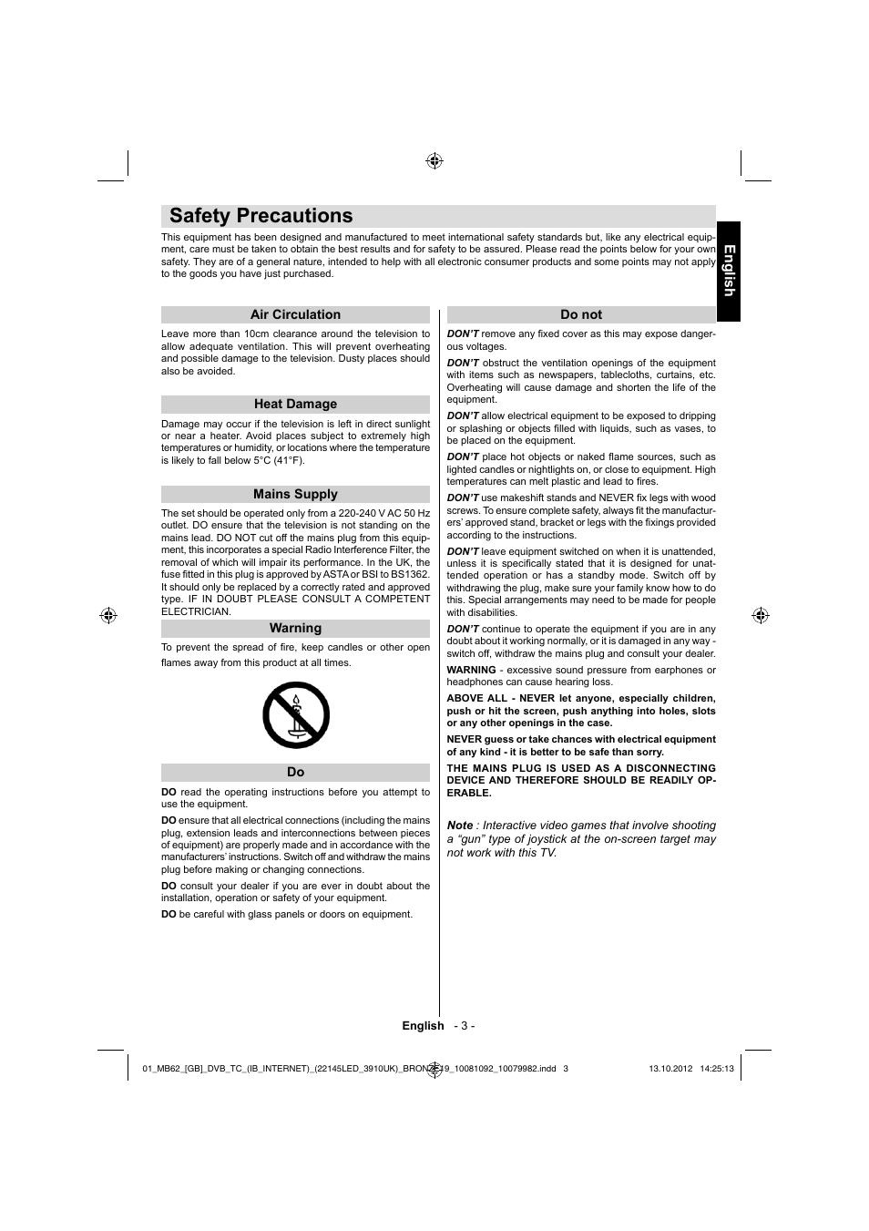 Safety precautions, English | Toshiba BL712 User Manual | Page 4 / 44