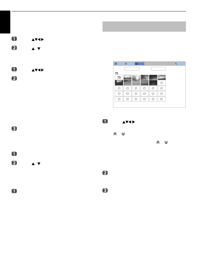 Viewing photo files (on a media server or usb, Device) | Toshiba M6363 User Manual | Page 62 / 94