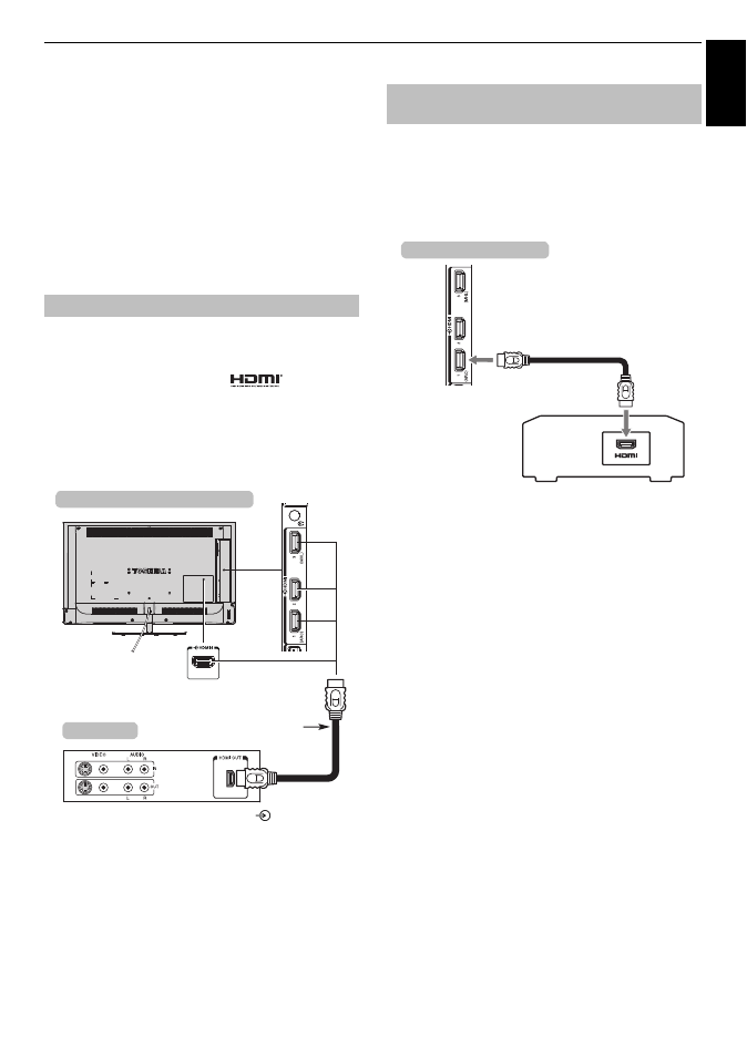 Connecting an hdmi® device, To connect an hdmi device, Hdmi’s arc (audio return channel) feature | Connecting an hdmi, Device | Toshiba M6363 User Manual | Page 9 / 94