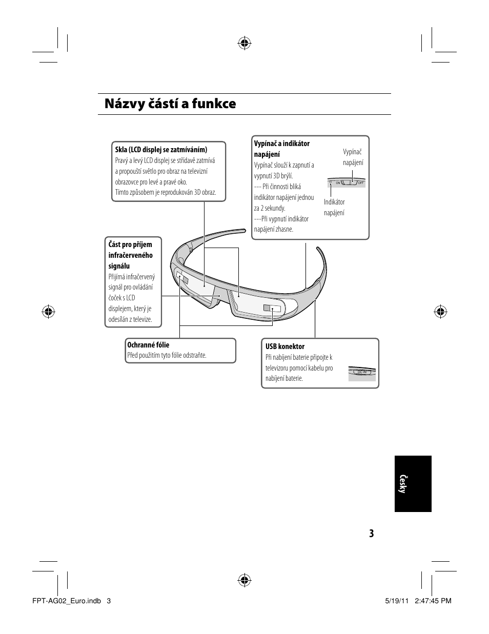 Názvy částí a funkce | Toshiba FPTAG02G User Manual | Page 71 / 108