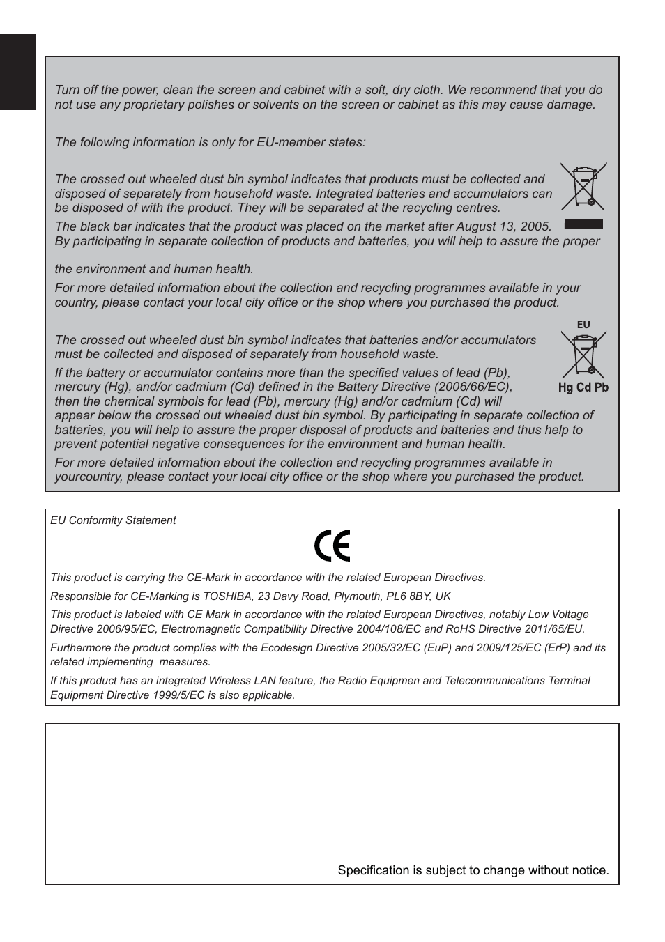 Toshiba L2433 User Manual | Page 58 / 59