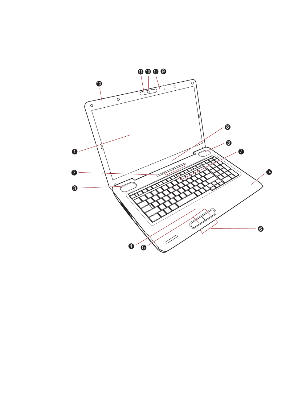 Front with the display open, Front with the display open -7 | Toshiba Satellite Pro L550 User Manual | Page 45 / 204