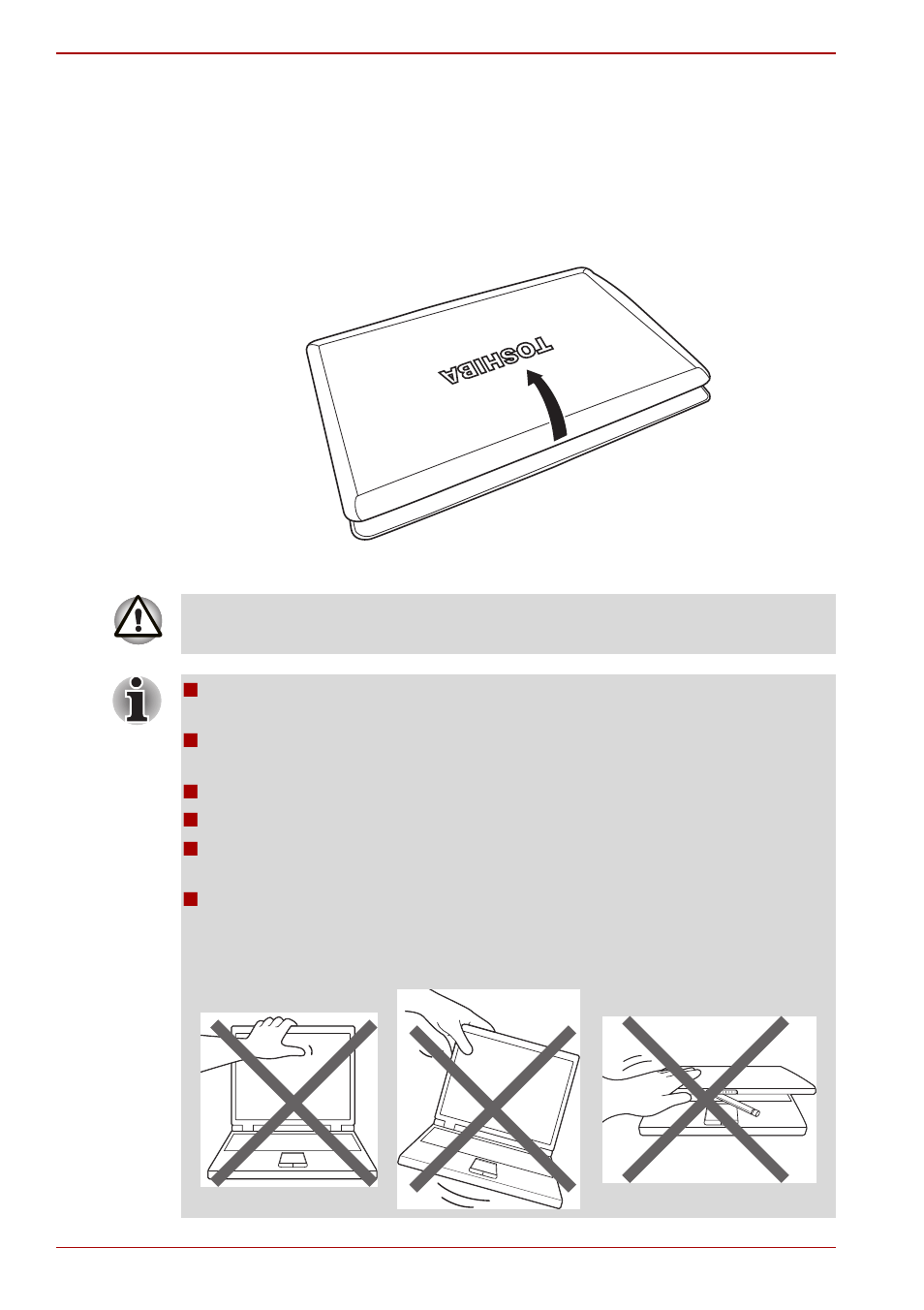 Opening the display, Opening the display -4 | Toshiba Satellite Pro L550 User Manual | Page 58 / 204