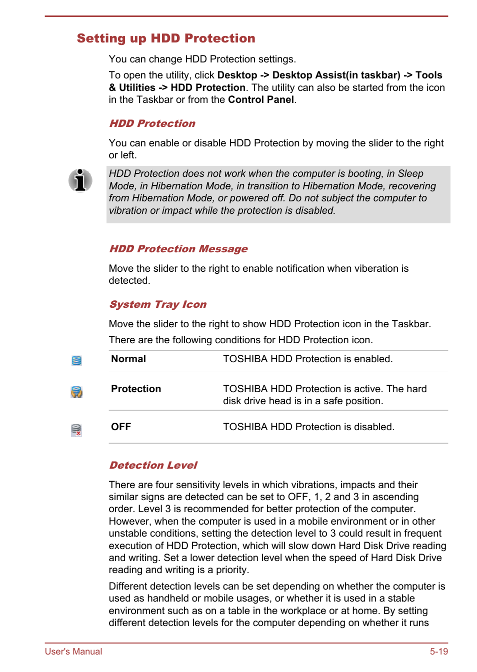 Setting up hdd protection | Toshiba Qosmio X875 User Manual | Page 133 / 158