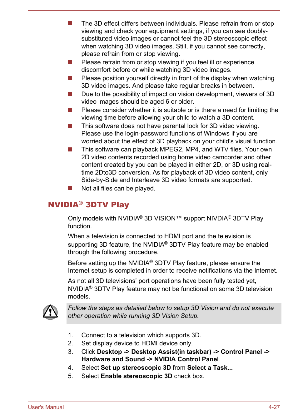 Nvidia® 3dtv play, Nvidia, 3dtv play | Toshiba Qosmio X875 User Manual | Page 86 / 158