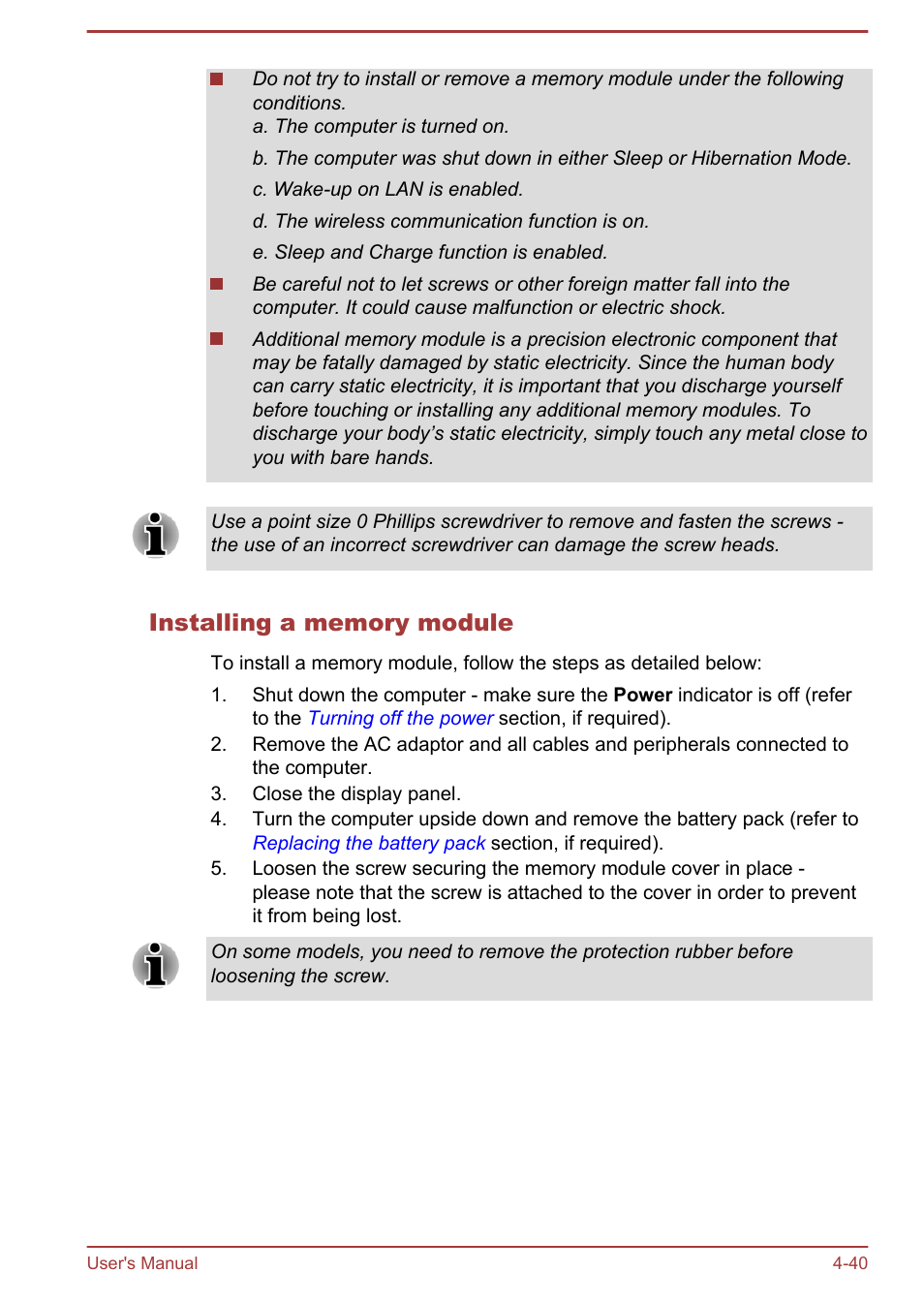 Installing a memory module | Toshiba Qosmio X875 User Manual | Page 99 / 158