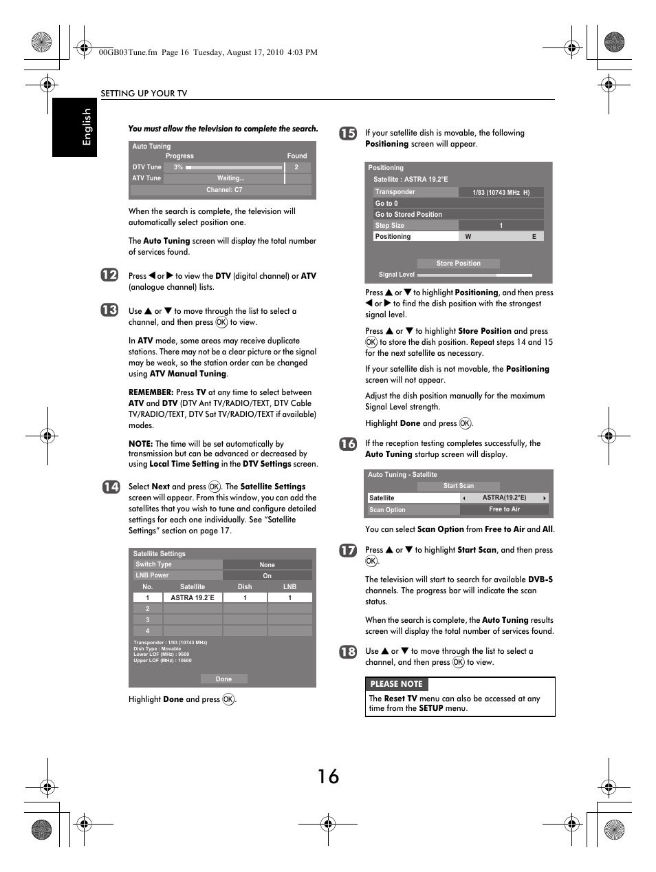 Toshiba TV743 User Manual | Page 16 / 84