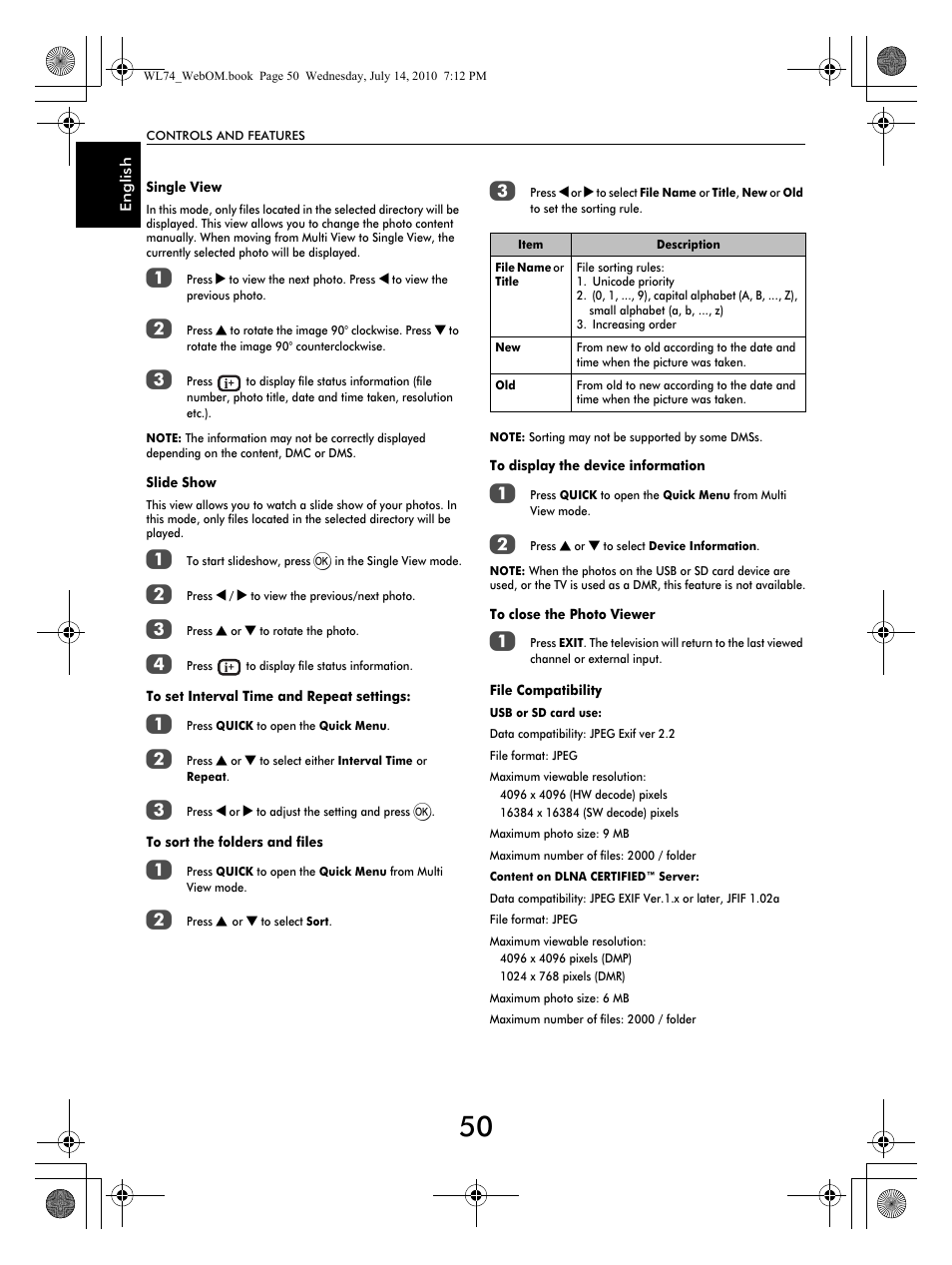 Toshiba TV743 User Manual | Page 50 / 84