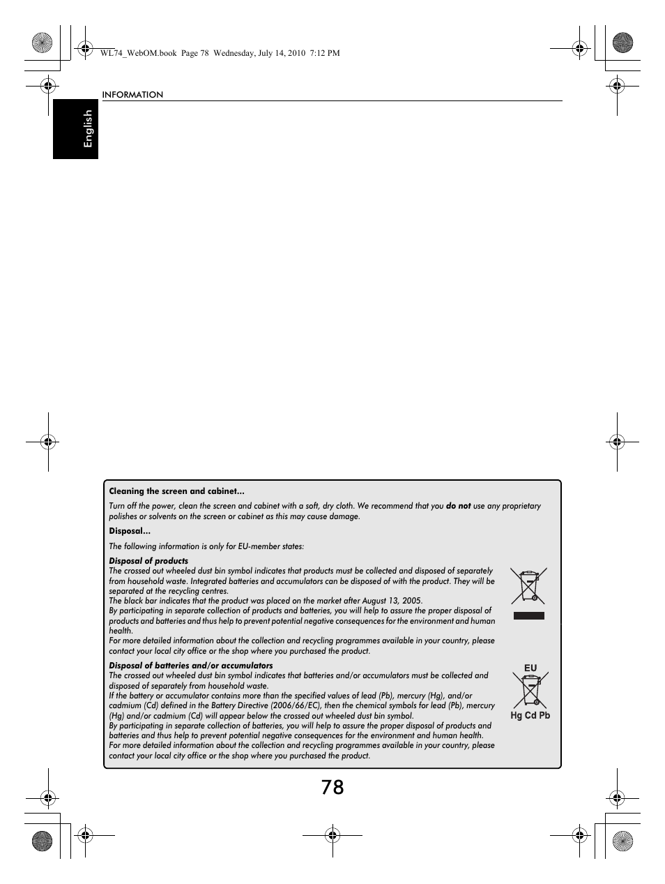 Toshiba TV743 User Manual | Page 78 / 84