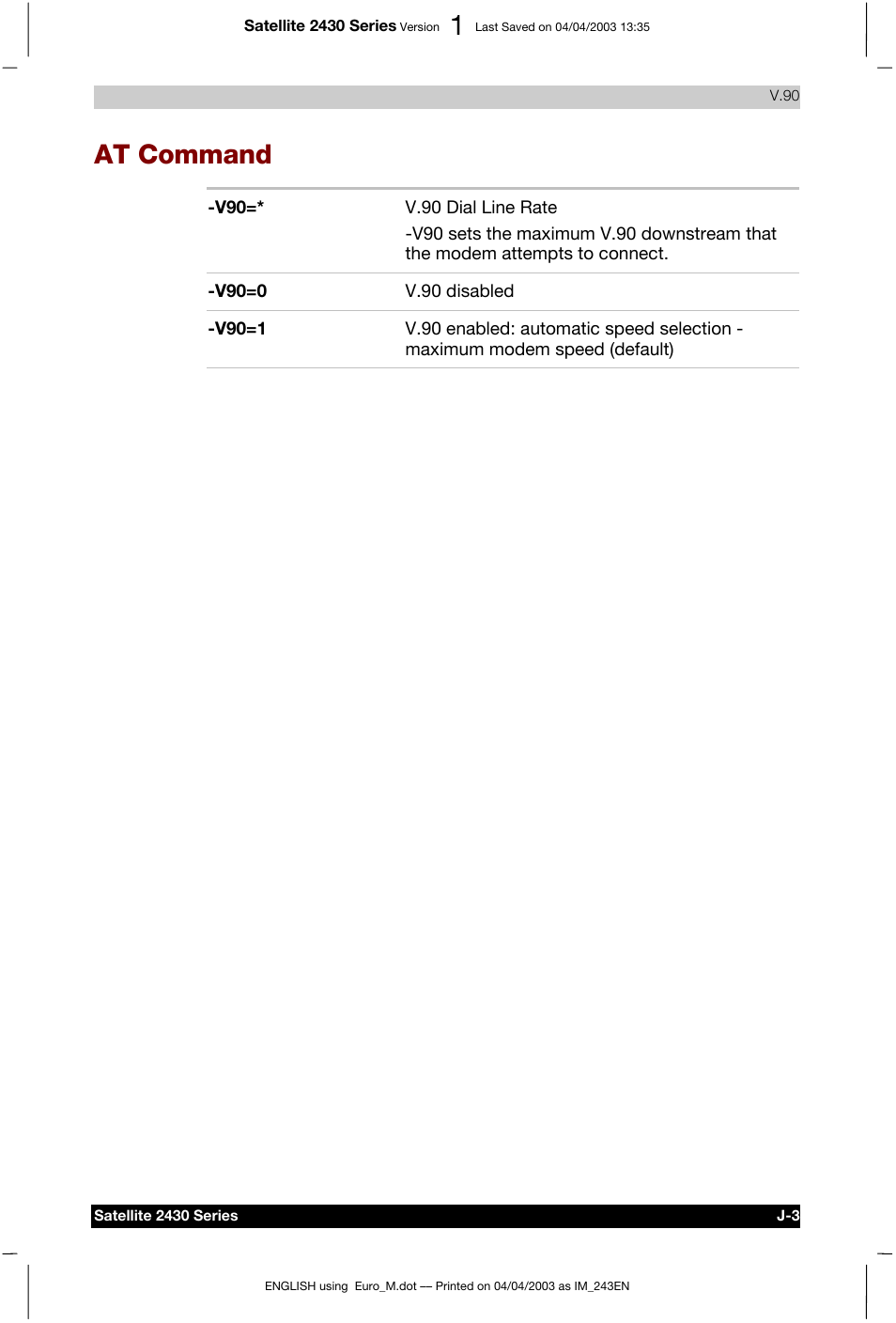 At command | Toshiba Satellite 2430-301 User Manual | Page 197 / 222