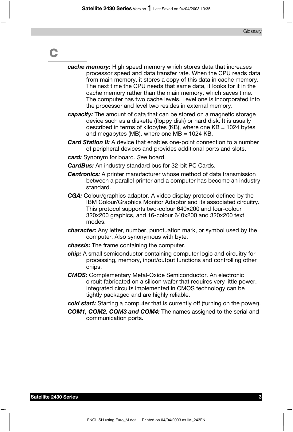 Toshiba Satellite 2430-301 User Manual | Page 206 / 222