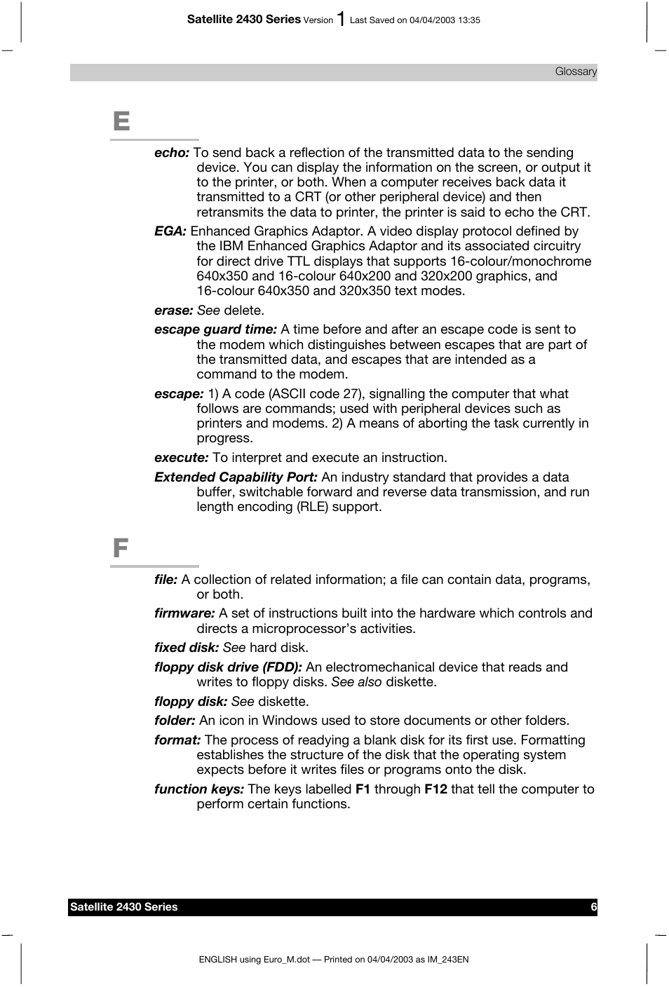 Toshiba Satellite 2430-301 User Manual | Page 209 / 222