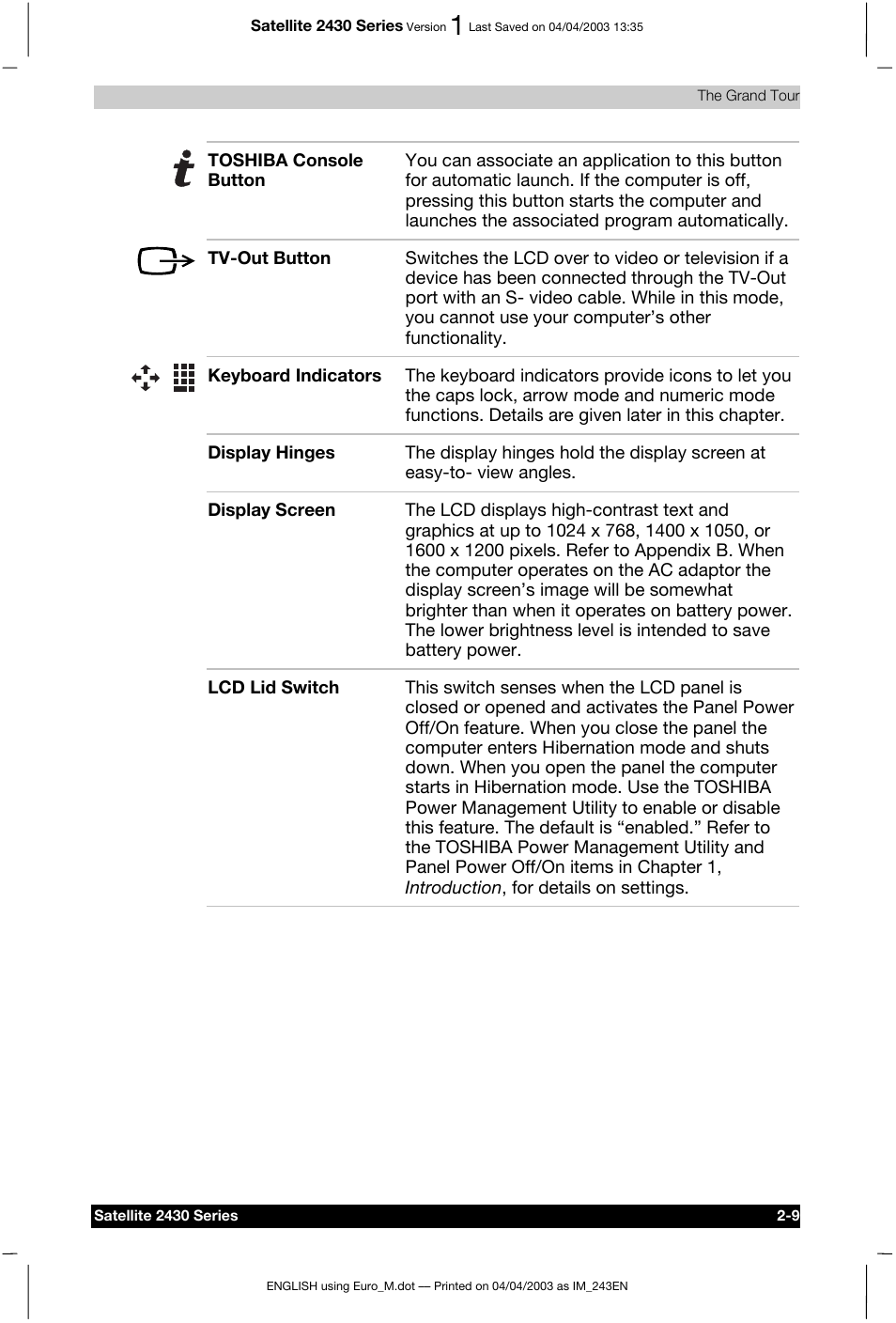 Toshiba Satellite 2430-301 User Manual | Page 50 / 222