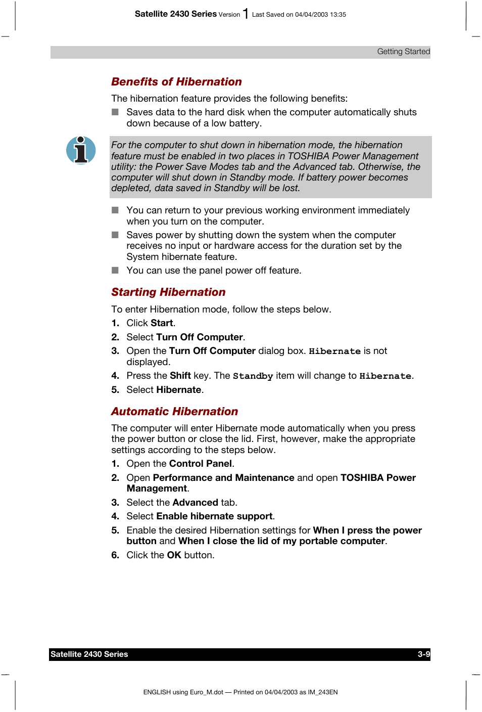 Toshiba Satellite 2430-301 User Manual | Page 64 / 222