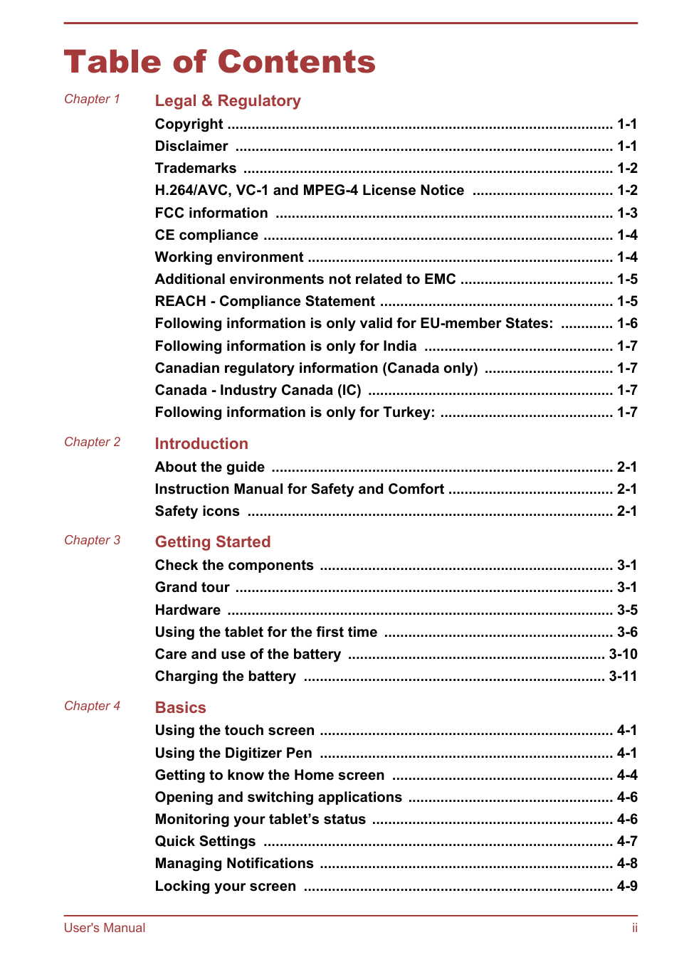 Toshiba AT10LE-A User Manual | Page 2 / 102