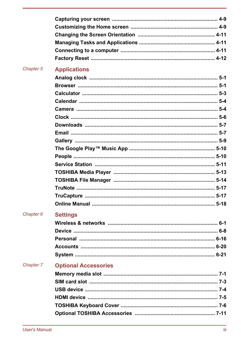 Toshiba AT10LE-A User Manual | Page 3 / 102