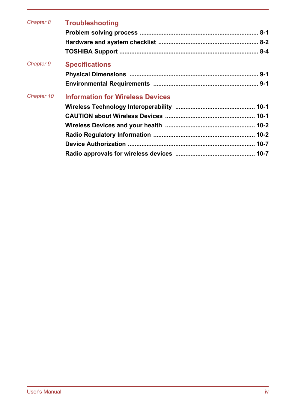 Toshiba AT10LE-A User Manual | Page 4 / 102