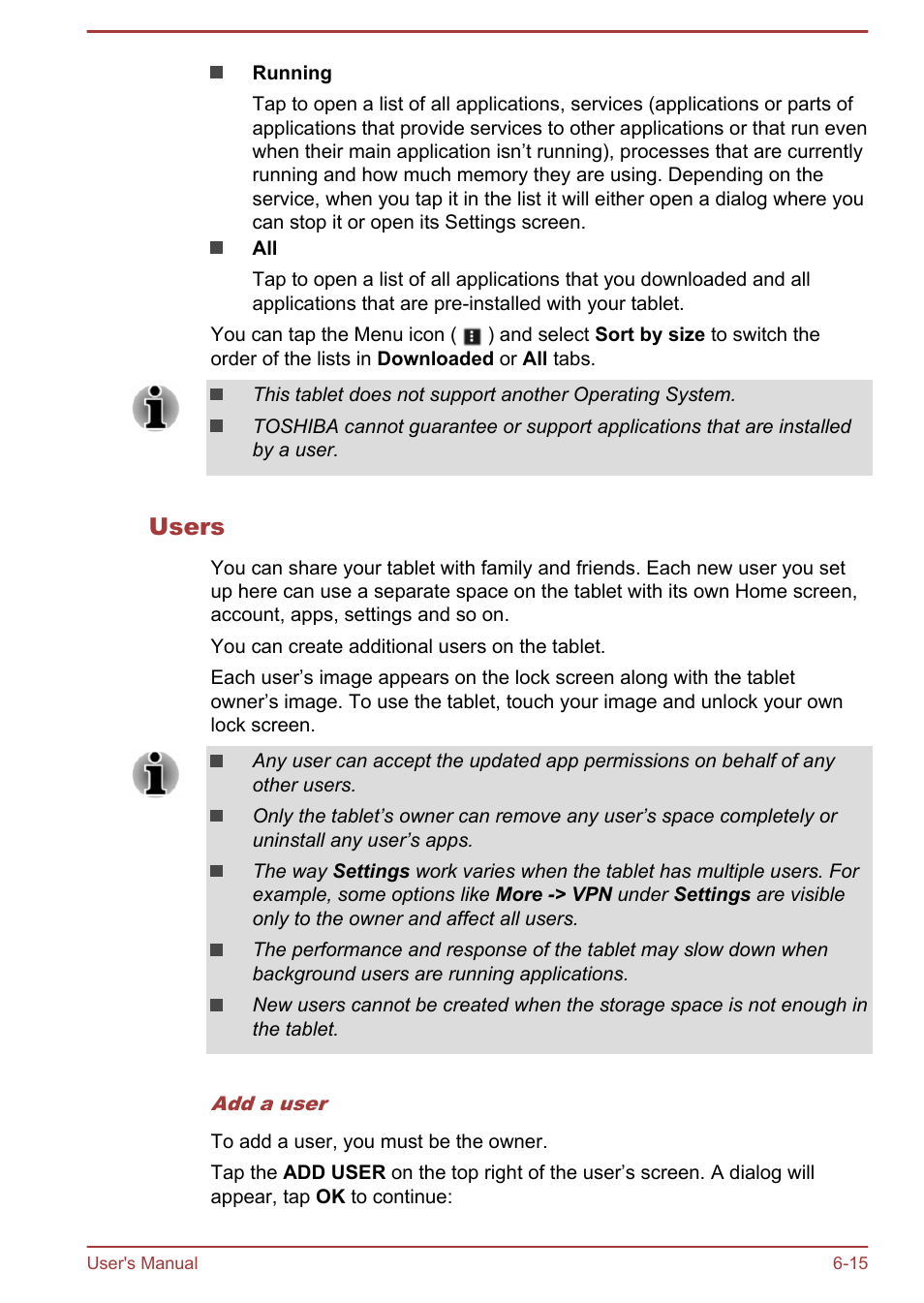 Users | Toshiba AT10LE-A User Manual | Page 70 / 102