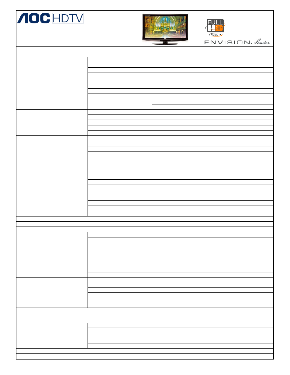 AOC L42H861 User Manual | 1 page