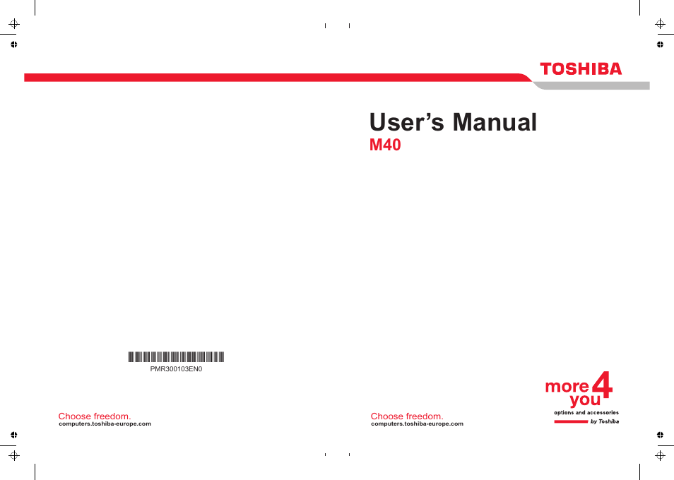 Toshiba Satellite M40 (PSM42) User Manual | 191 pages