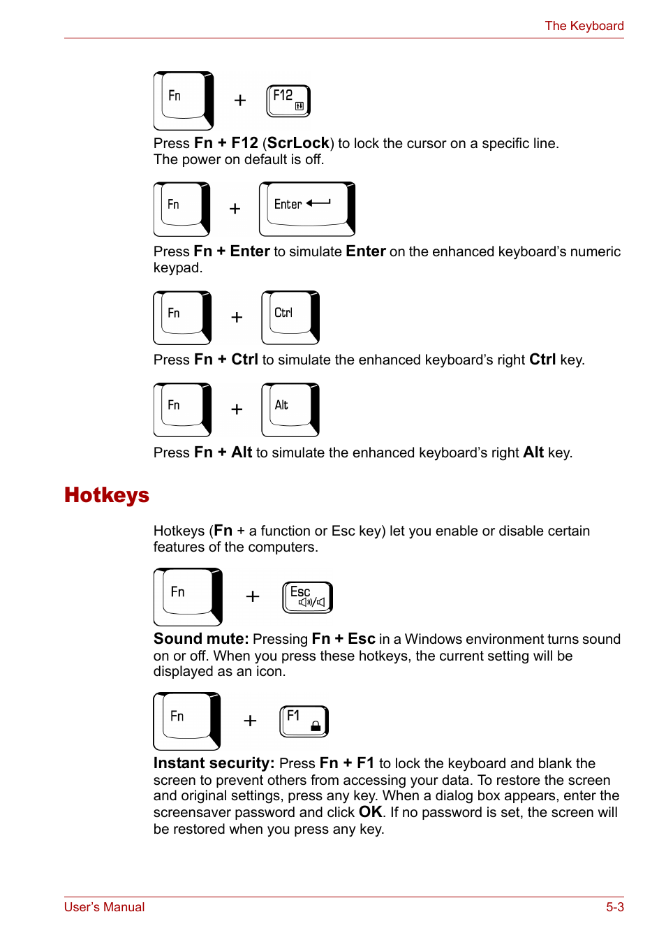 Hotkeys, Hotkeys -3 | Toshiba Satellite M40 (PSM42) User Manual | Page 99 / 191
