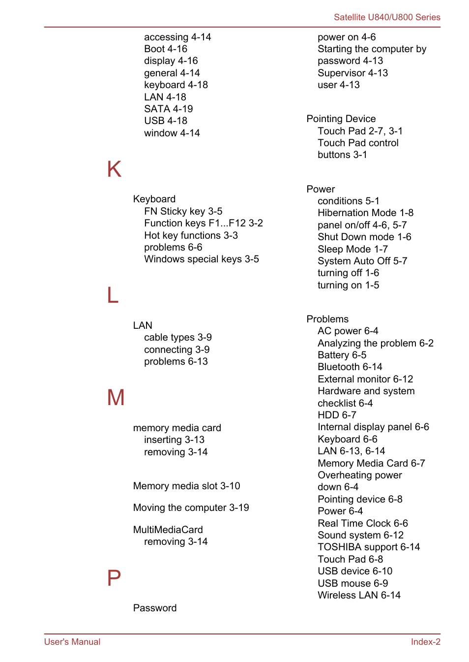 Toshiba Satellite U840 User Manual | Page 120 / 123