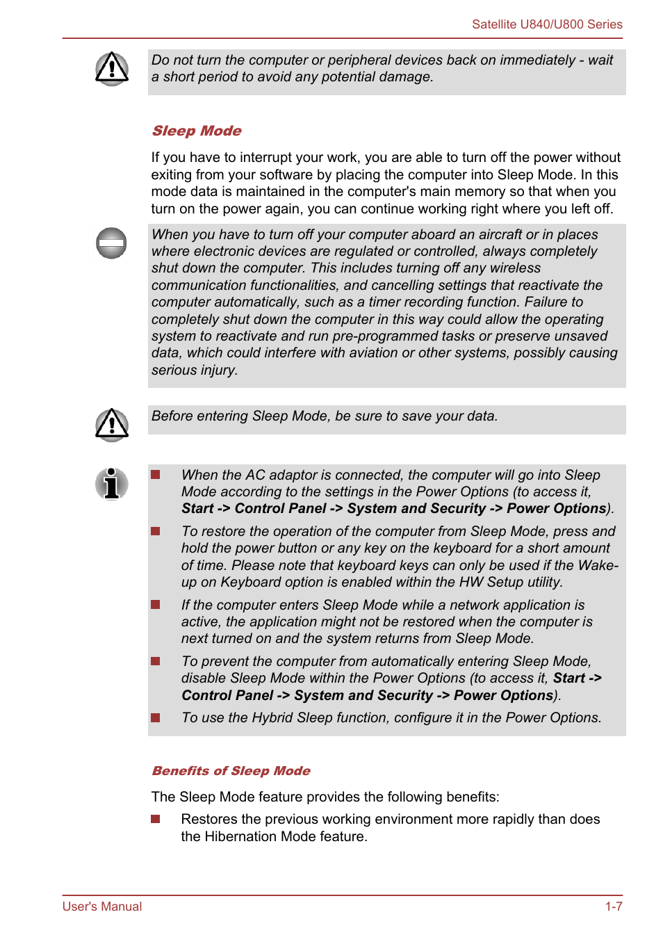 Toshiba Satellite U840 User Manual | Page 21 / 123