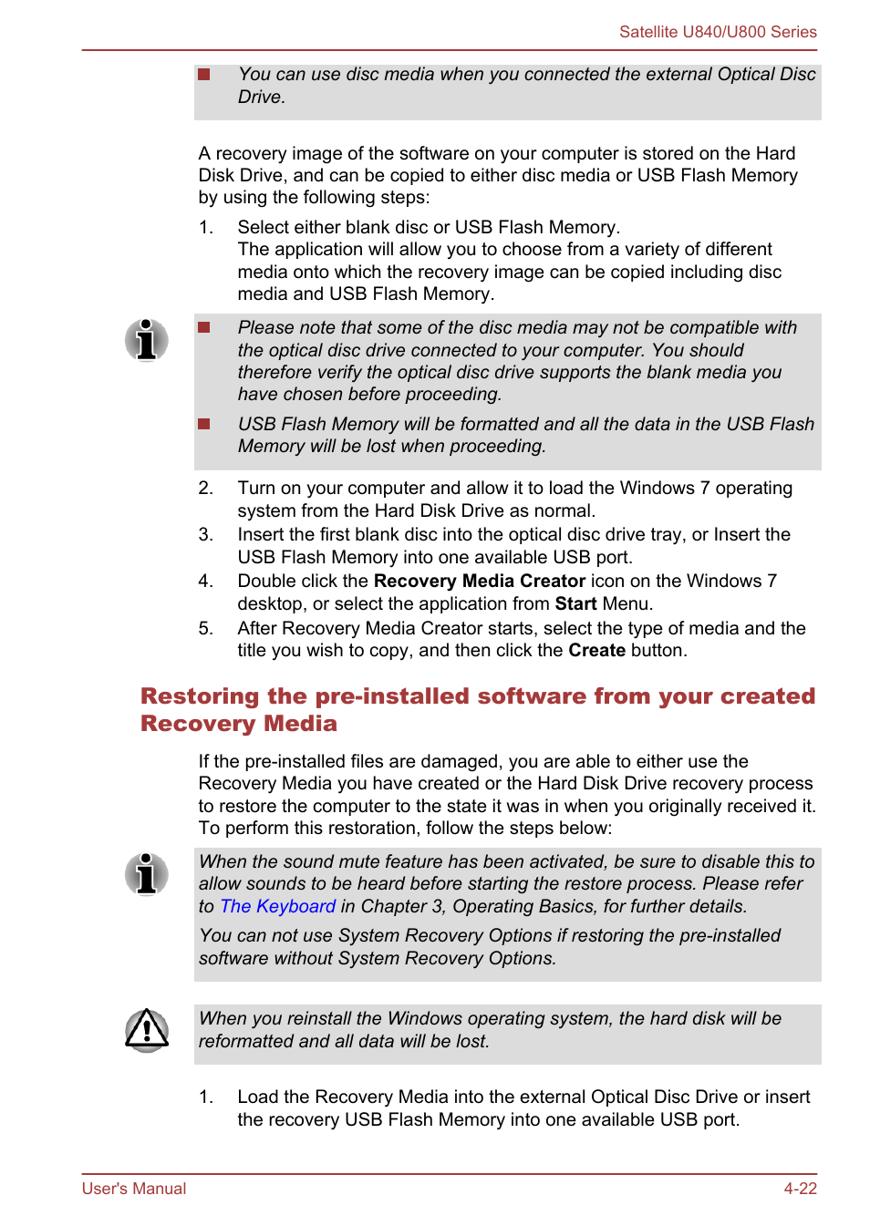Toshiba Satellite U840 User Manual | Page 76 / 123