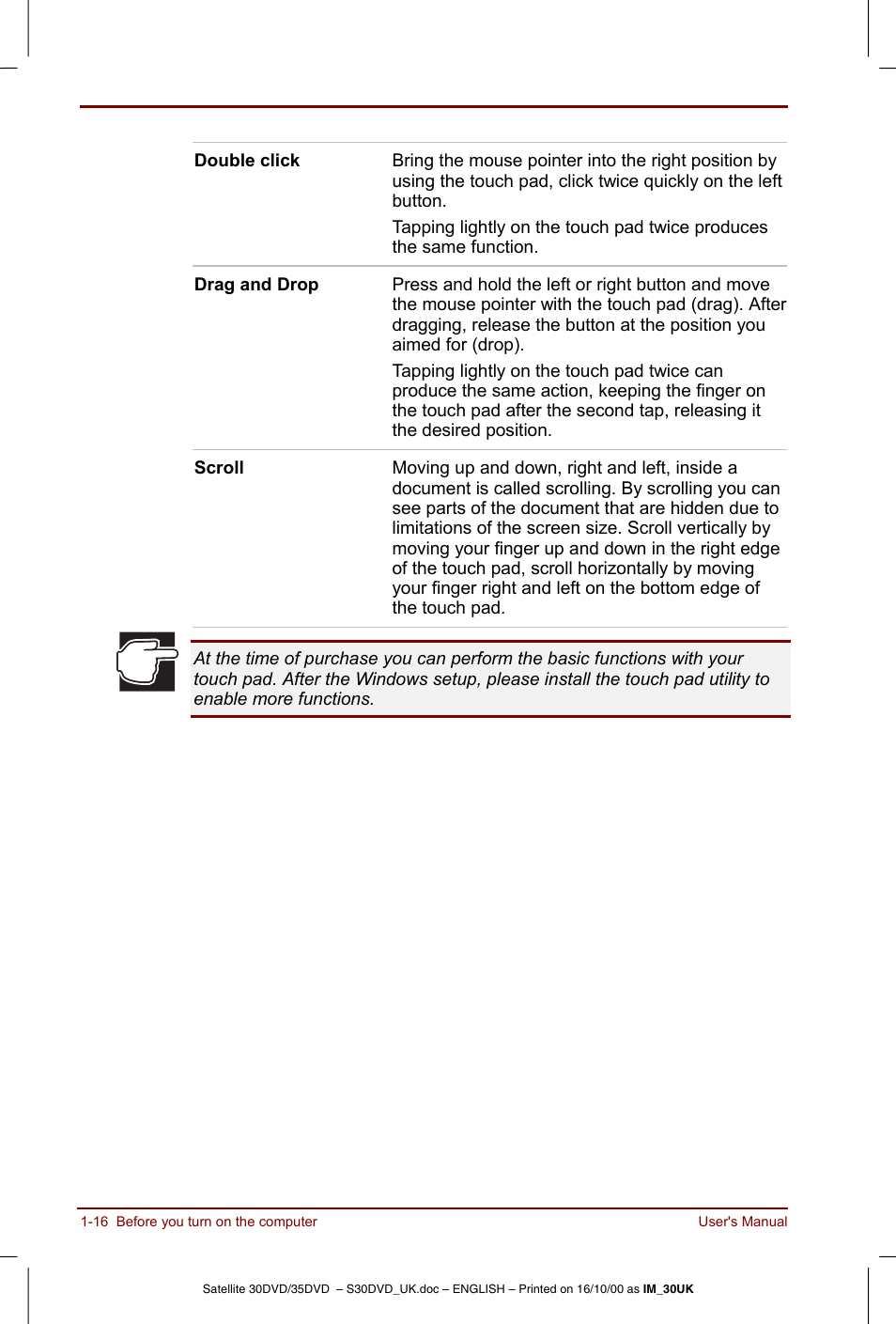 Toshiba Satellite 31 User Manual | Page 32 / 142