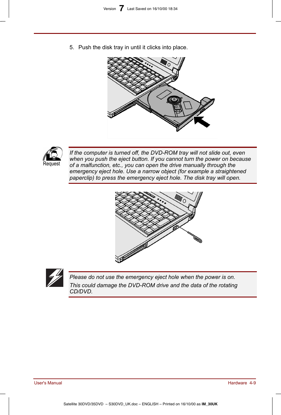 Toshiba Satellite 31 User Manual | Page 62 / 142