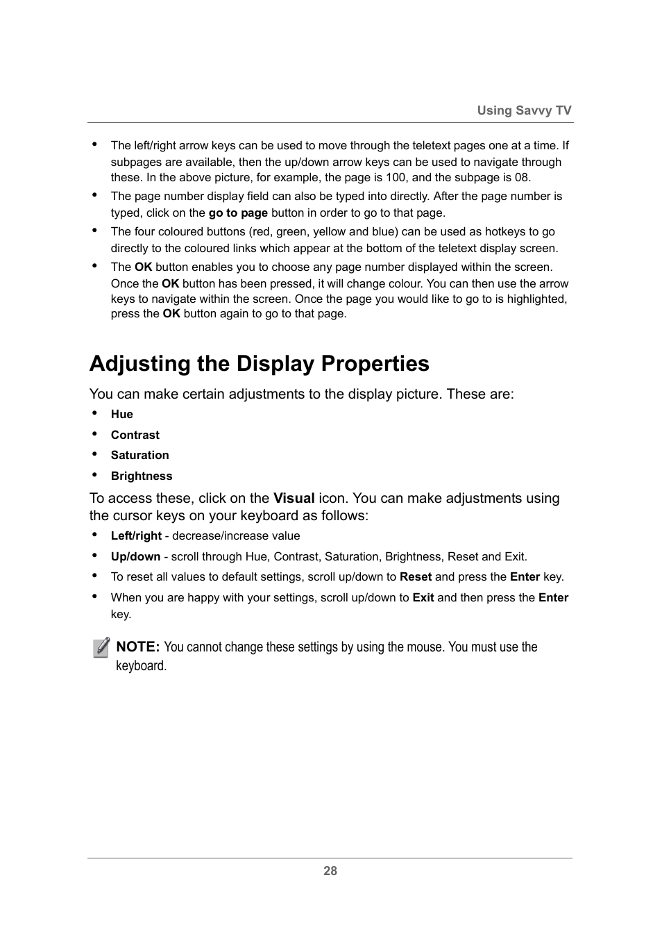 Adjusting the display properties | Toshiba USB Hybrid TV Tuner User Manual | Page 31 / 35