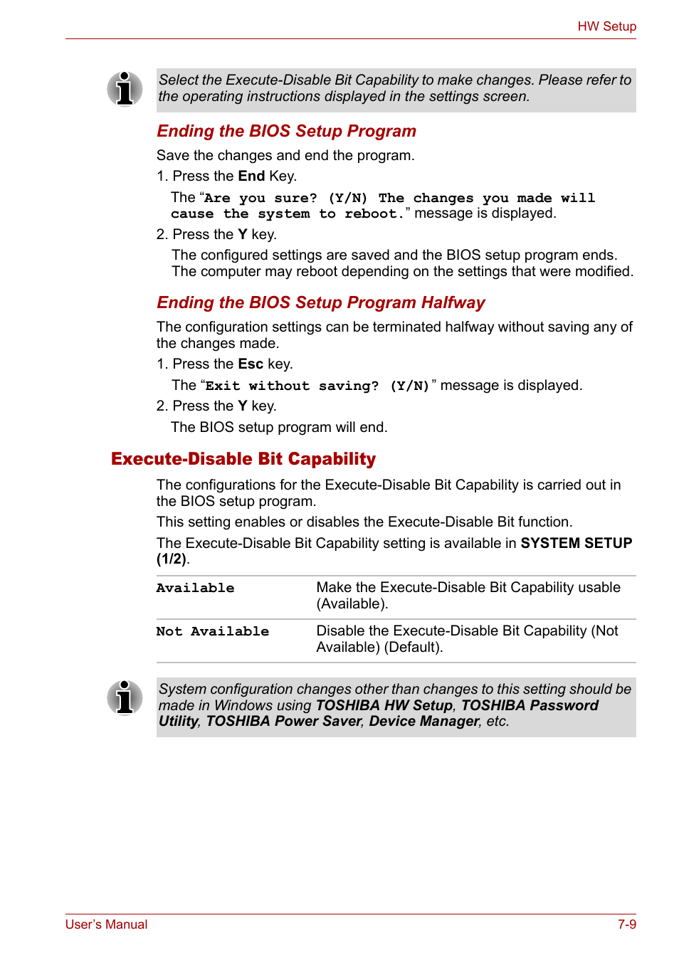 Execute-disable bit capability | Toshiba Tecra A3X User Manual | Page 119 / 193