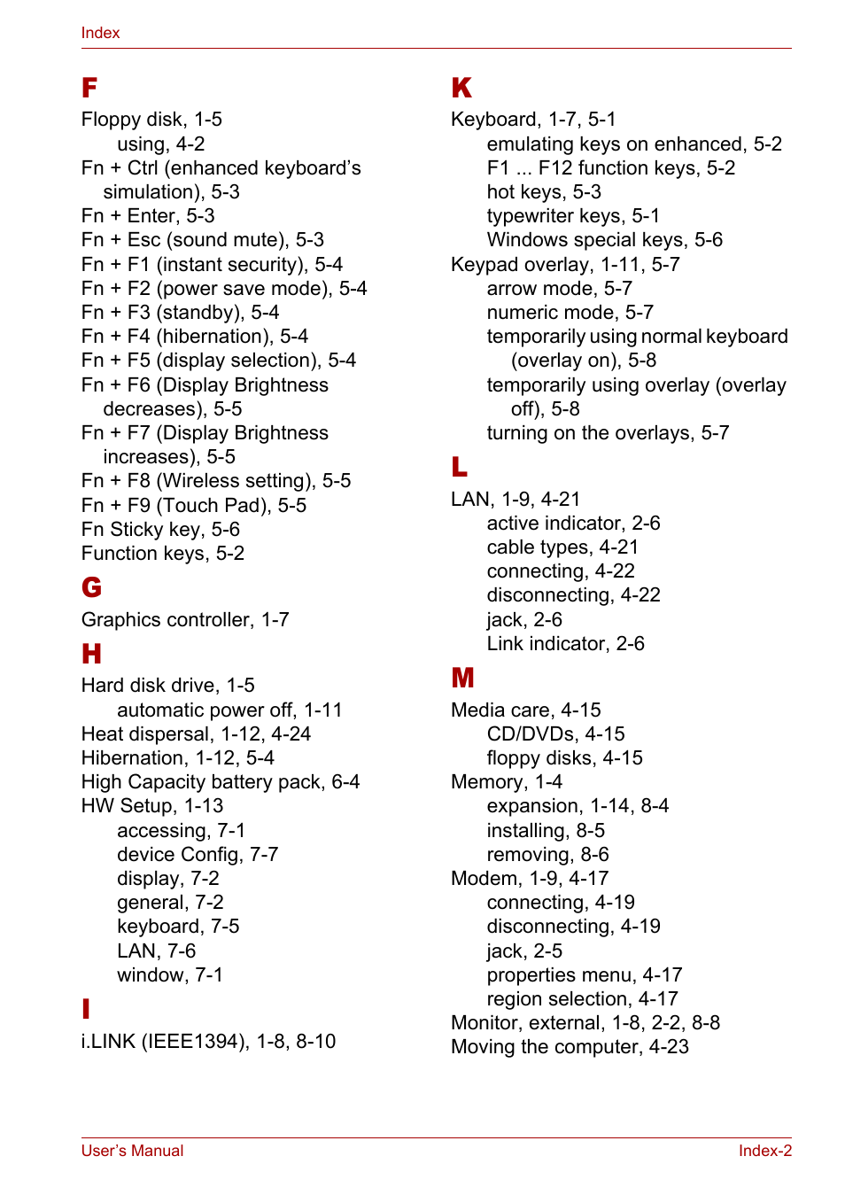 Toshiba Tecra A3X User Manual | Page 191 / 193