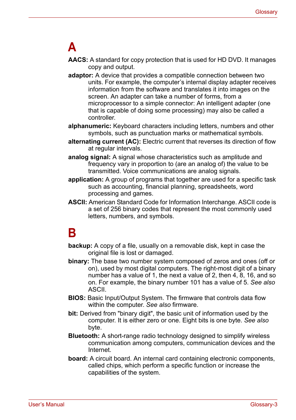 Toshiba SATELLITE U400 User Manual | Page 164 / 177