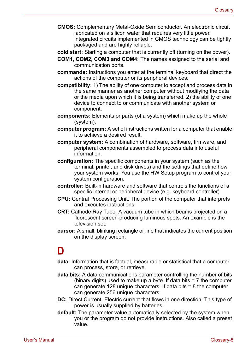 Toshiba SATELLITE U400 User Manual | Page 166 / 177