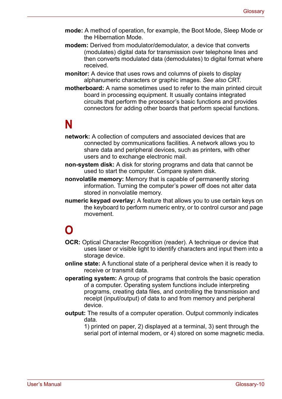 Toshiba SATELLITE U400 User Manual | Page 171 / 177