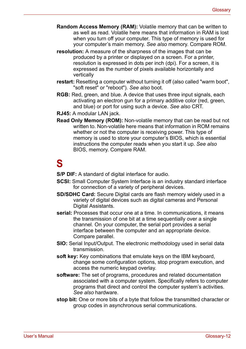 Toshiba SATELLITE U400 User Manual | Page 173 / 177