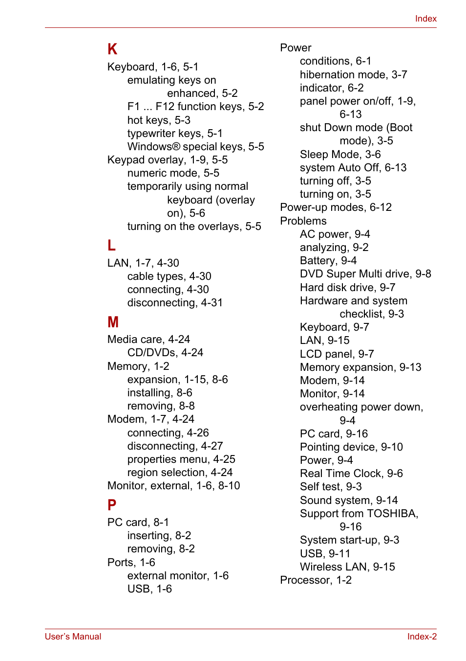 Toshiba SATELLITE U400 User Manual | Page 176 / 177