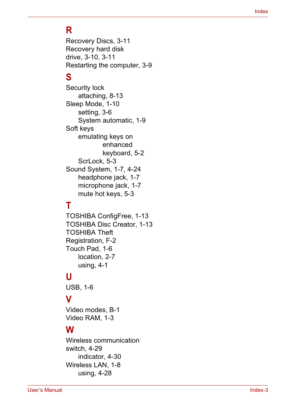 Toshiba SATELLITE U400 User Manual | Page 177 / 177