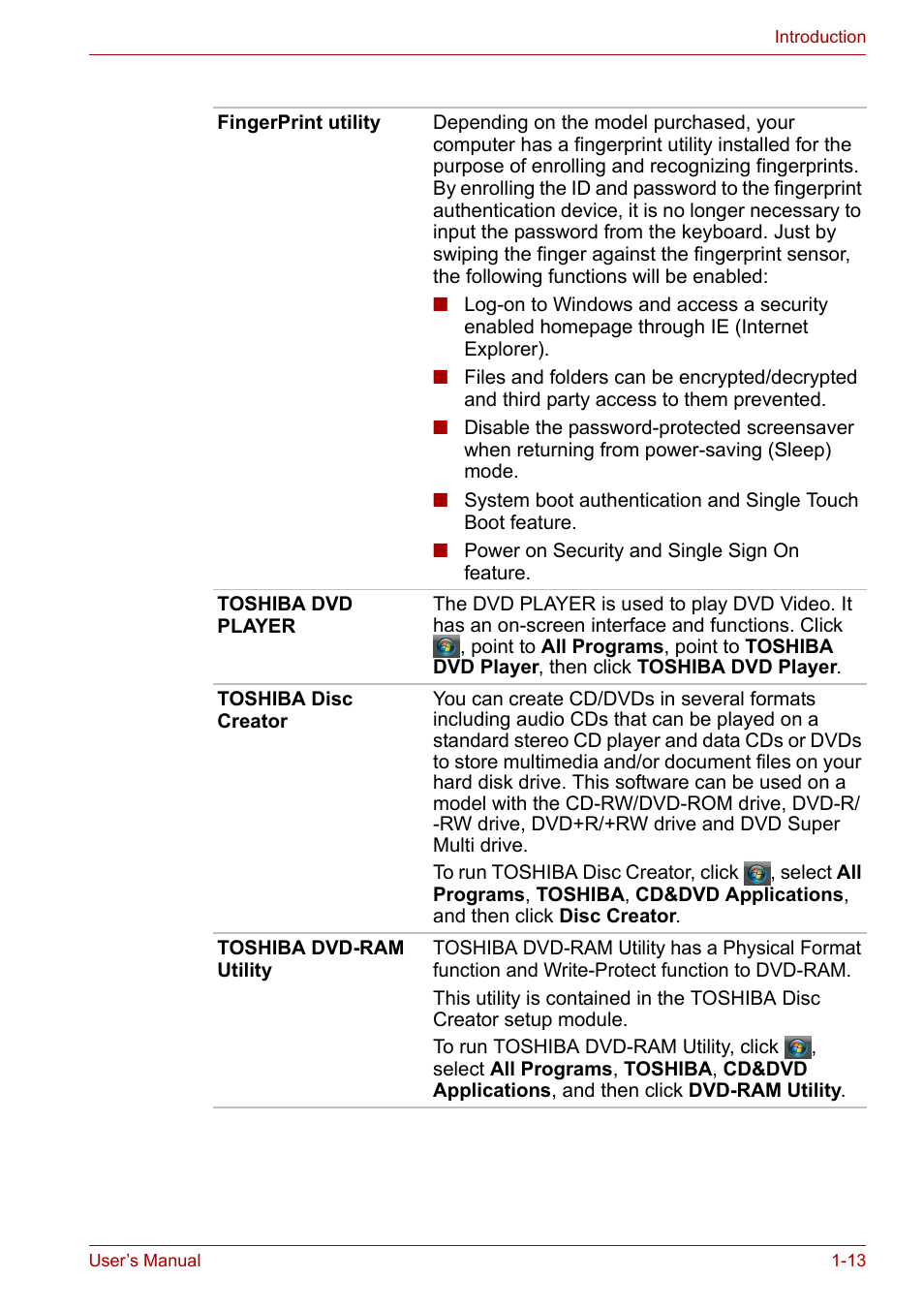 Toshiba SATELLITE U400 User Manual | Page 31 / 177