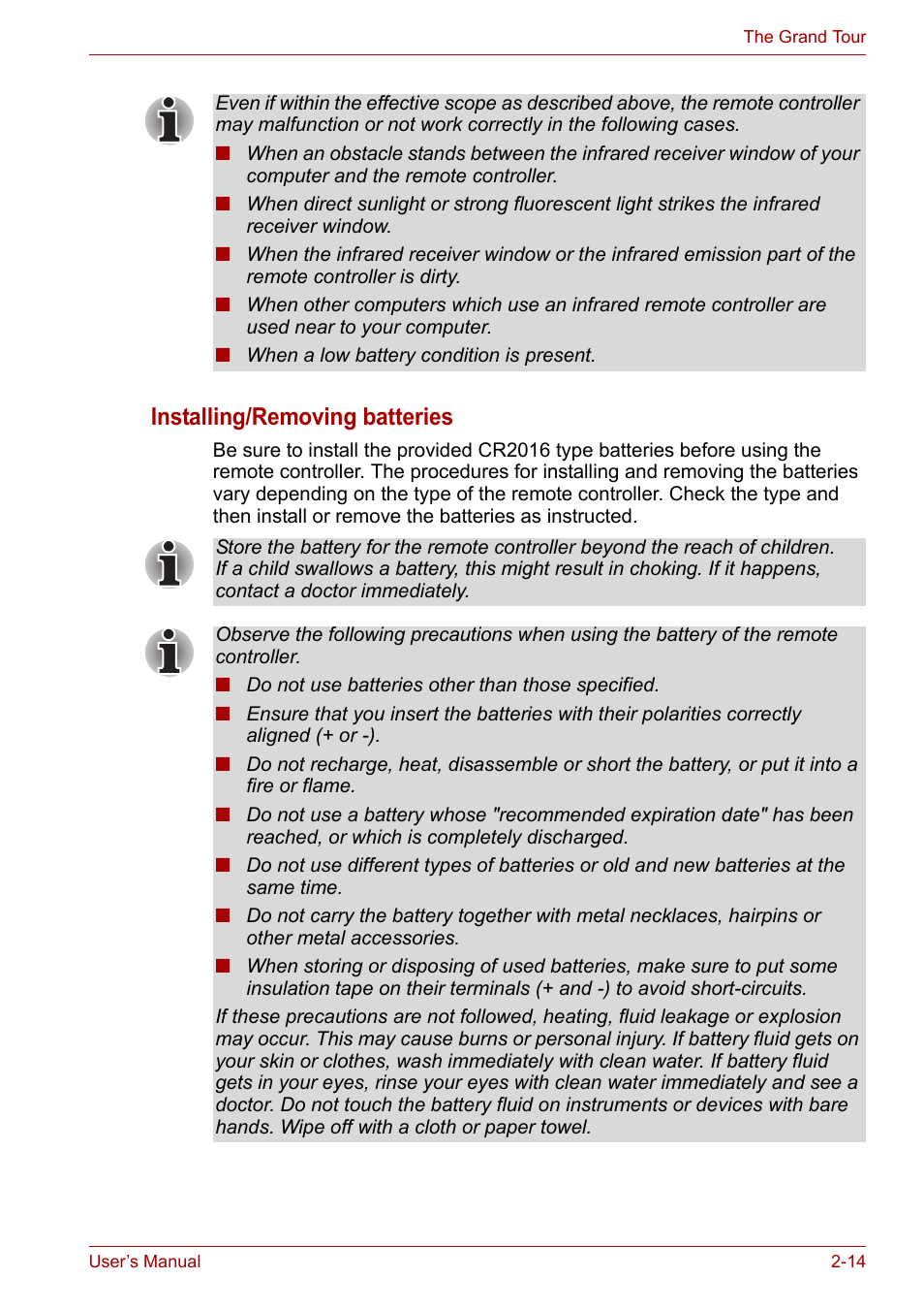Installing/removing batteries | Toshiba SATELLITE U400 User Manual | Page 47 / 177