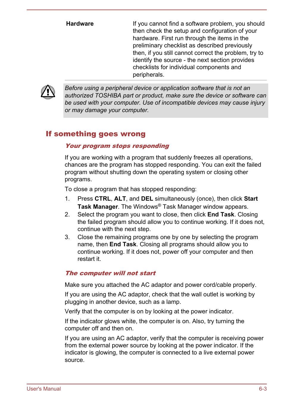 If something goes wrong | Toshiba Qosmio DX730 User Manual | Page 127 / 143