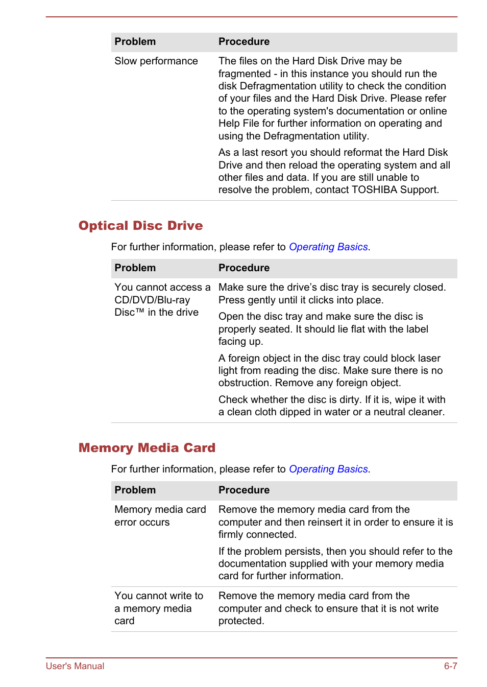 Optical disc drive, Memory media card | Toshiba Qosmio DX730 User Manual | Page 131 / 143