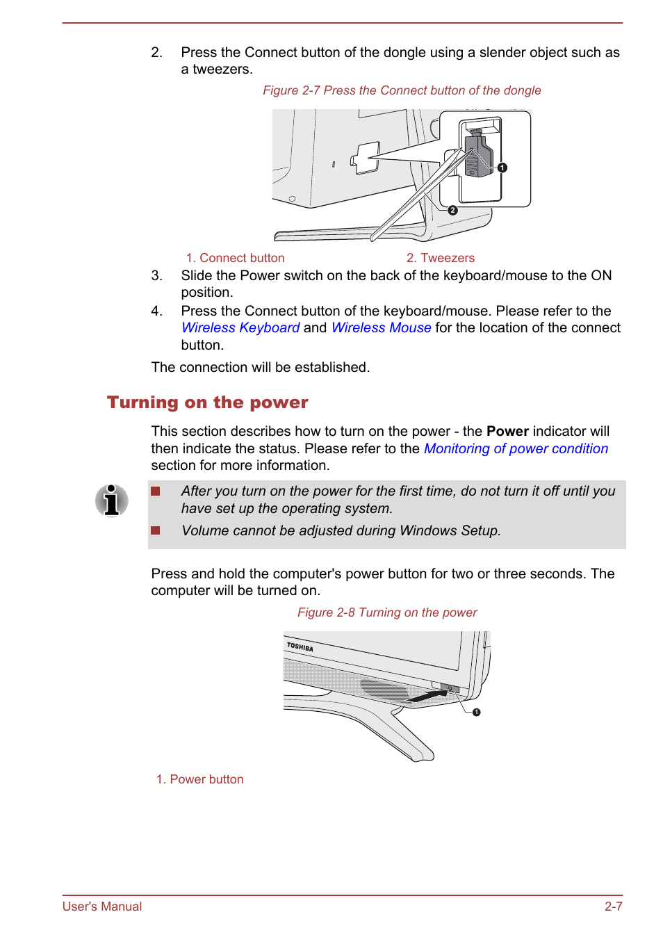 Turning on the power | Toshiba Qosmio DX730 User Manual | Page 34 / 143