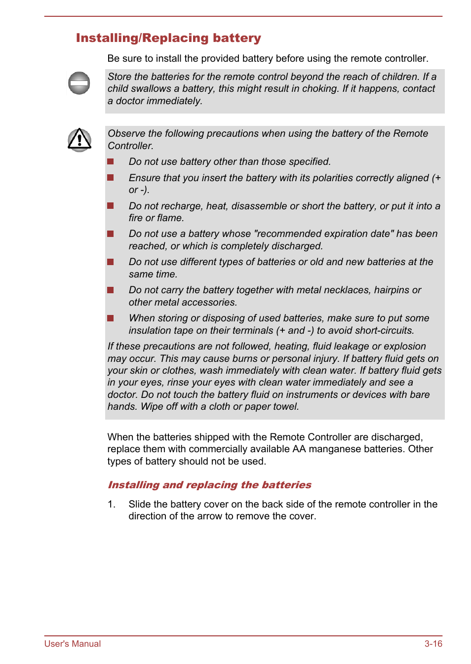 Installing/replacing battery | Toshiba Qosmio DX730 User Manual | Page 55 / 143