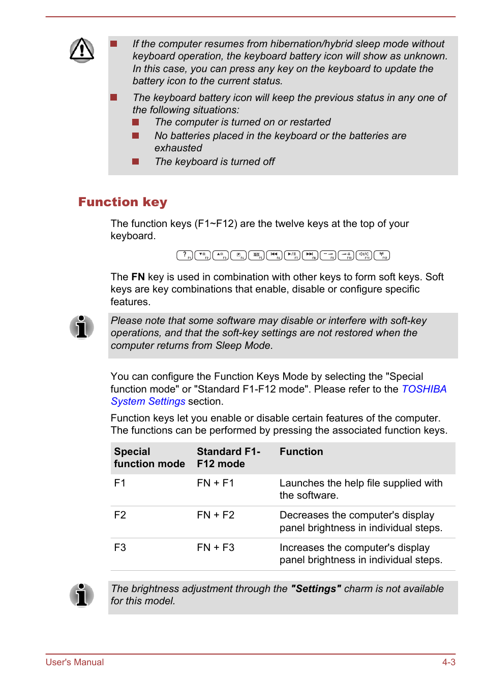 Function key | Toshiba Qosmio DX730 User Manual | Page 64 / 143