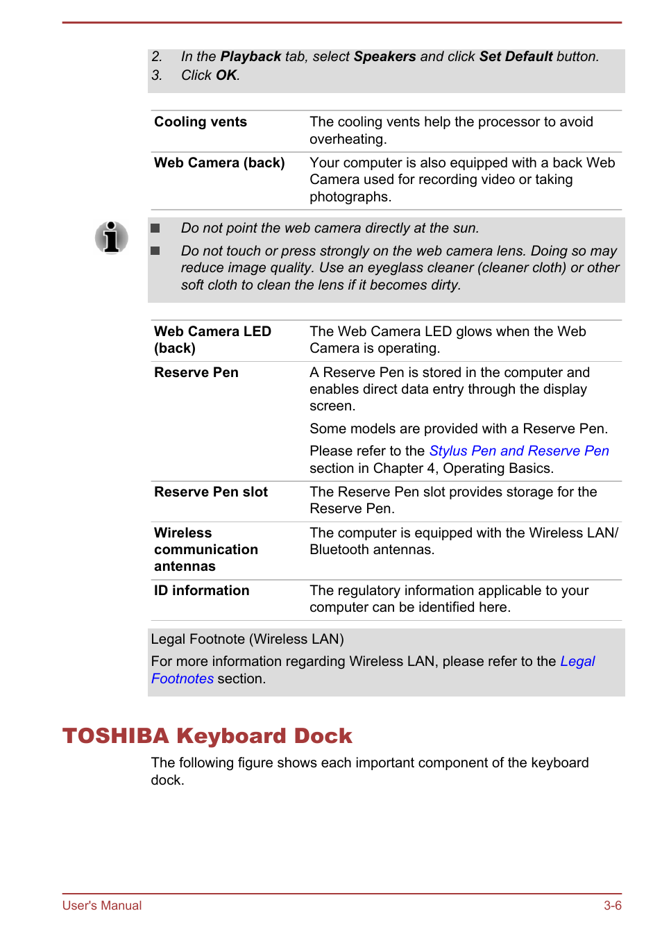 Toshiba keyboard dock, Toshiba keyboard dock -6 | Toshiba Portege Z10T-A User Manual | Page 41 / 139